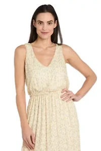 Petite 1Pc V-Neck Dress with Tiered Hem