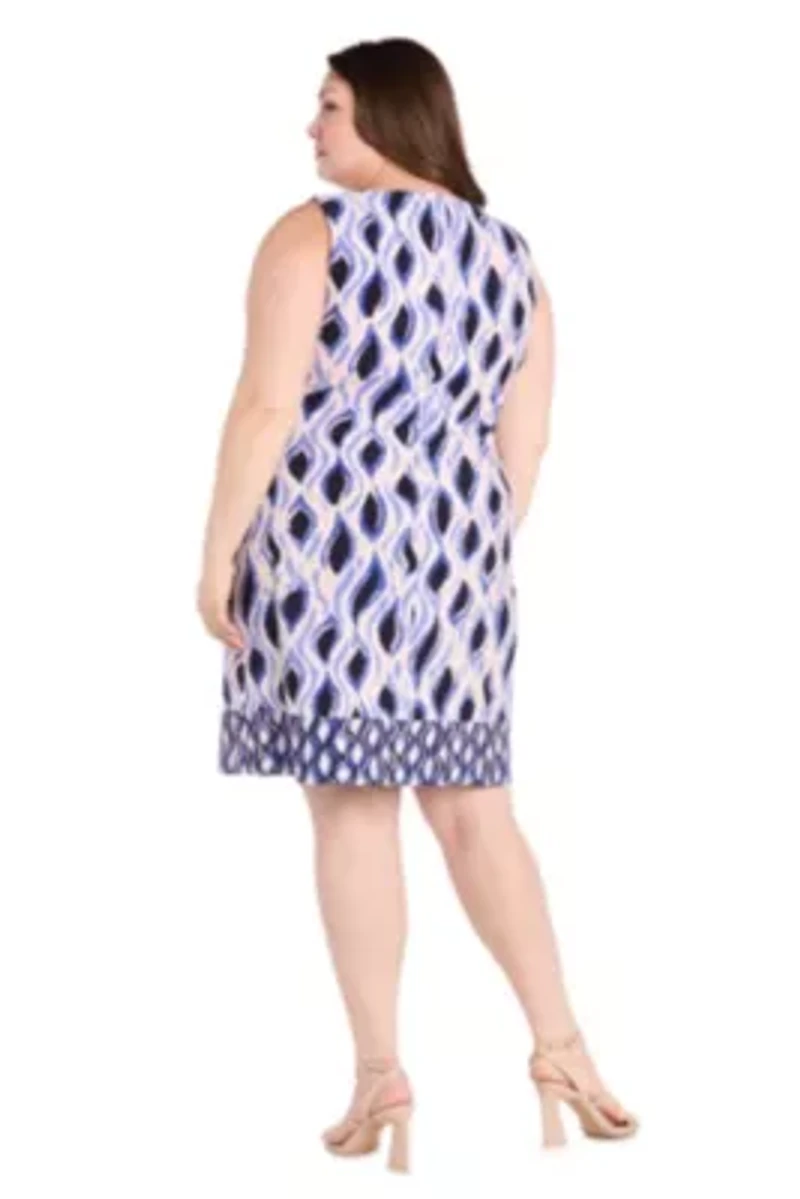 Womens 1Pc Sleeveless Printed A-Line Dress
