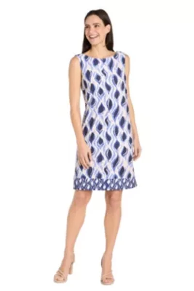 Missy 1Pc Sleeveless Printed A-Line Dress