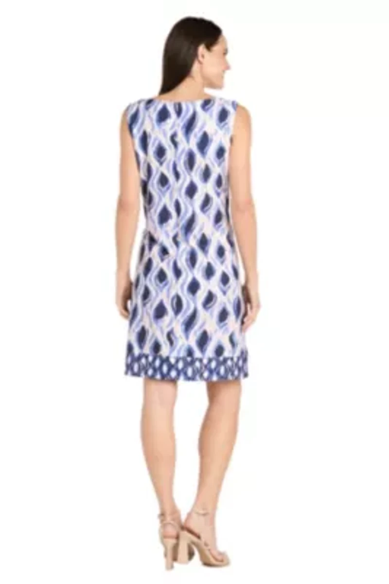 Missy 1Pc Sleeveless Printed A-Line Dress