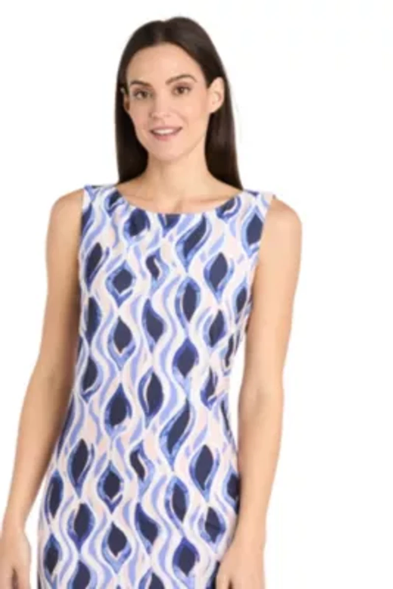 Missy 1Pc Sleeveless Printed A-Line Dress