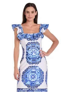 Short Scuba Print Dress