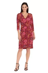 Printed Ity Wrap Dress