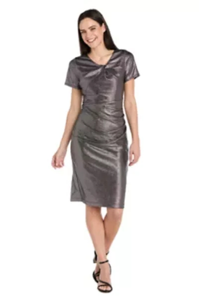 Short Metallic Cocktail Dress