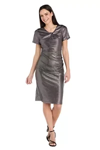 Short Metallic Cocktail Dress