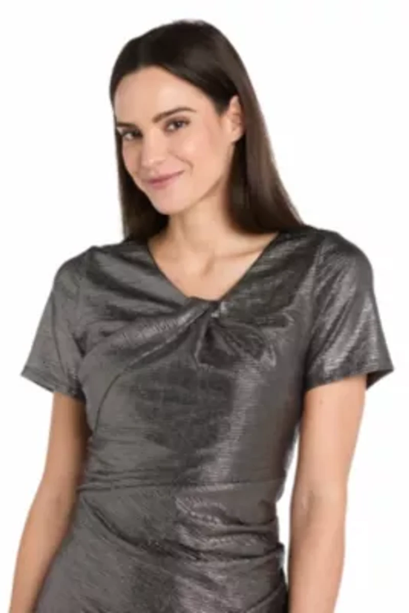 Short Metallic Cocktail Dress