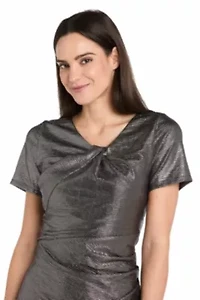 Short Metallic Cocktail Dress