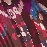 Printed Chiffon Midi Dress