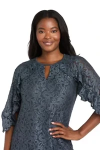 Short Glitter Lace Dress