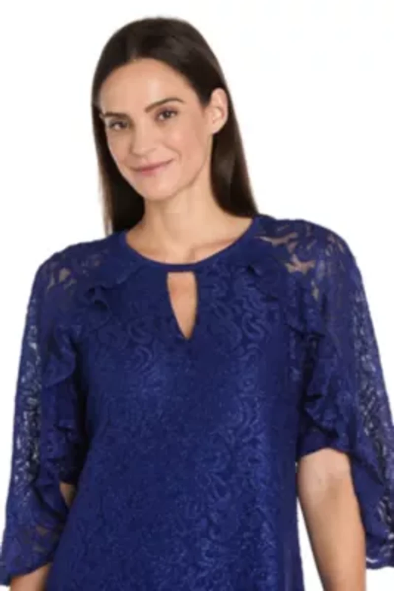 Short Glitter Lace Dress