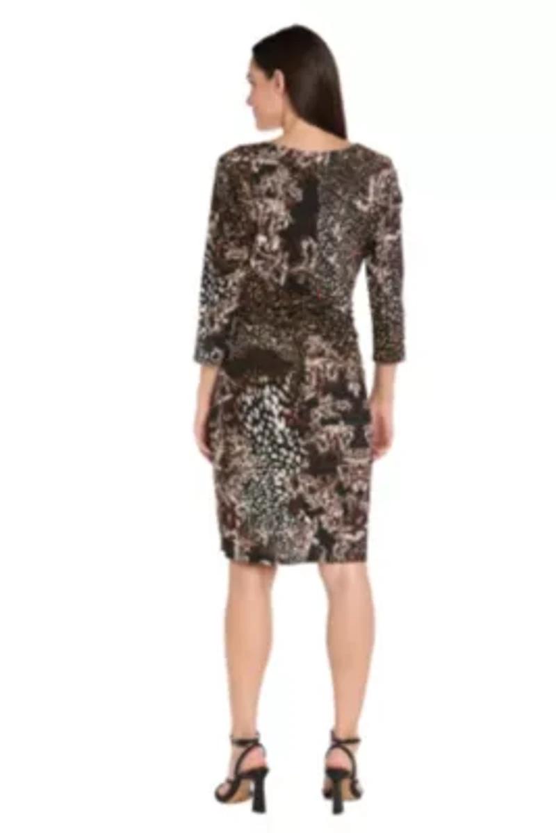 Short Printed Wrap Dress
