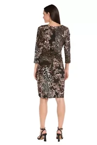 Short Printed Wrap Dress