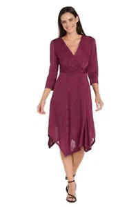 Short Knit Wrap Dress