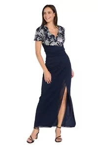 Long Matte Chiffon Dress
