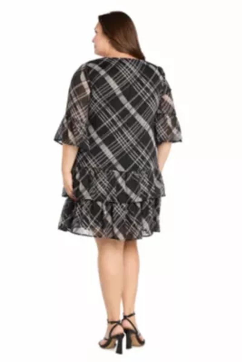 Short Stripped Chiffon Dress
