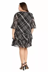 Short Stripped Chiffon Dress