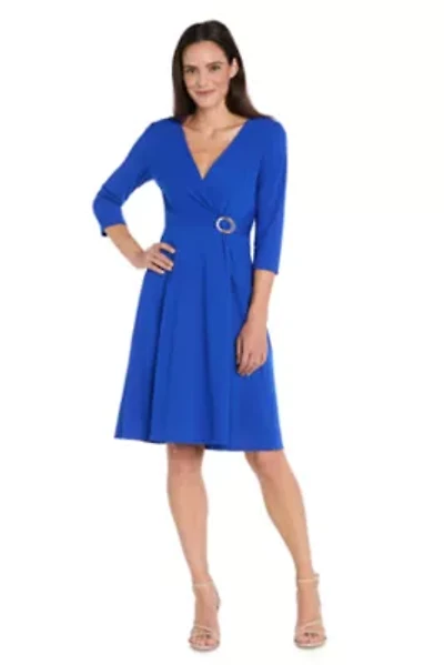 Short Knit Wrap Dress