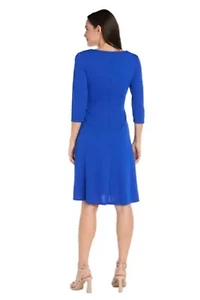 Short Knit Wrap Dress