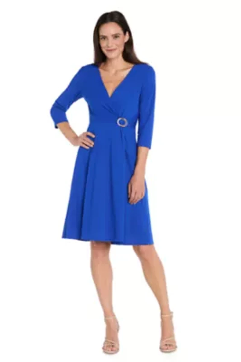 Short Knit Wrap Dress