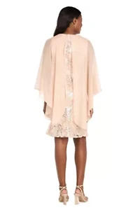 Sequin Cocktail Dress w Caplet