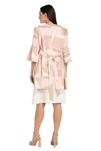 Printed Linen Jacket Dress
