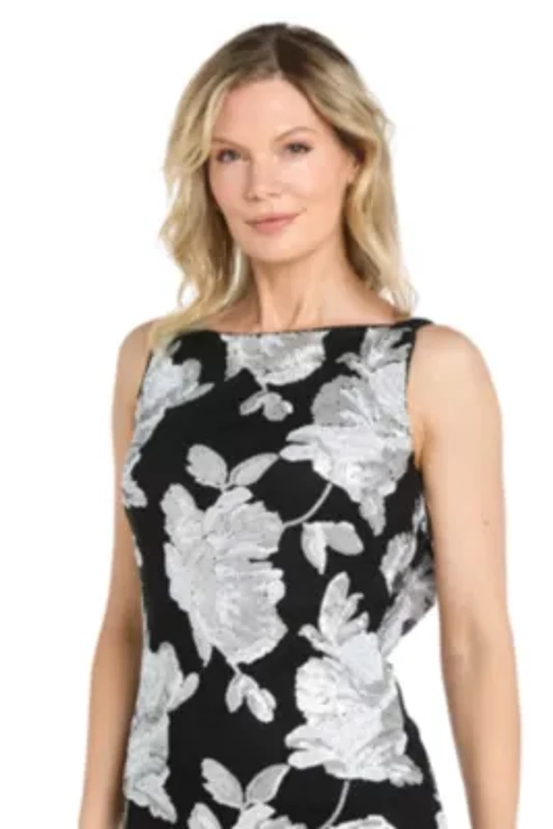 Floral Sequin Midi Dress