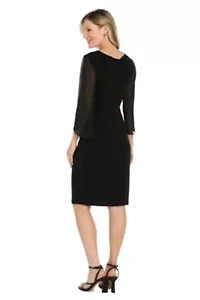 Cocktail Dress w Petal Sleeves