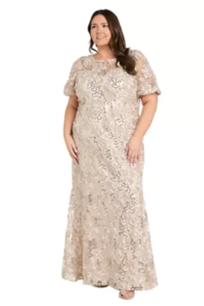 Sequin Lace Long Dres