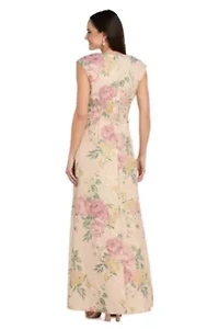 Long Printed Lace Dress