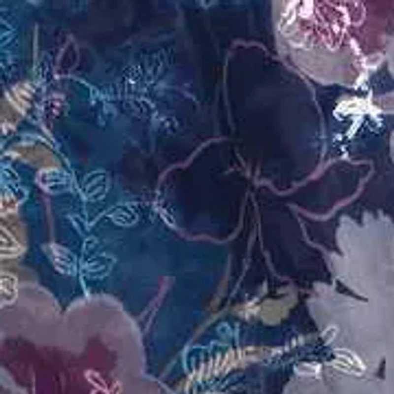 Long Organza Printed Dress