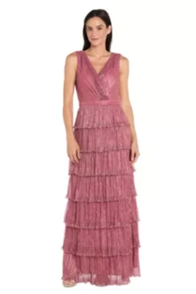 Crinkle Pleated Tiered Dress
