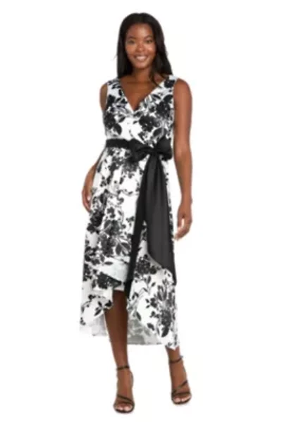 Printed Wrap Party Dress