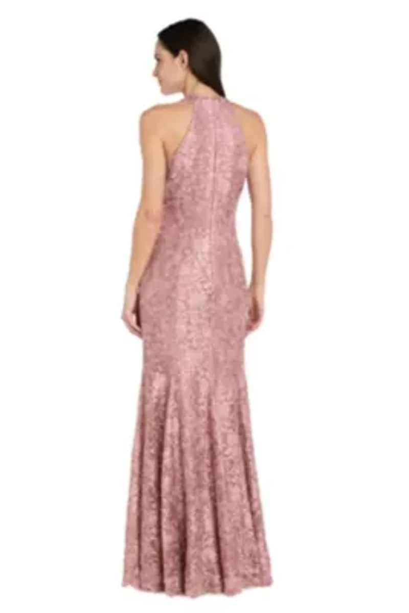 Long Stretch Lace Halter Dress