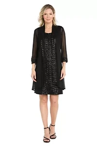 Dimond Sequin Jacket Dress