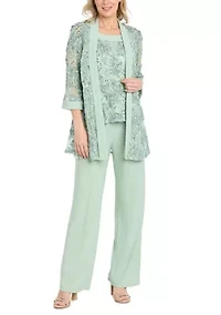Women's Sequin Soutache Jacket Pantsuit