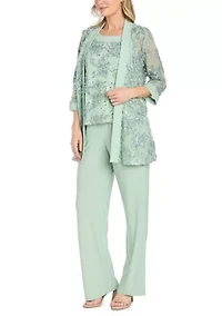 Women's Sequin Soutache Jacket Pantsuit