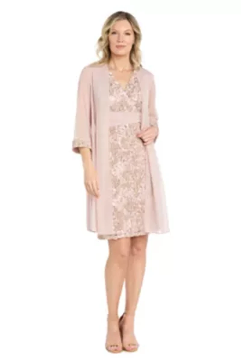Sequin Lace Jacket Dress