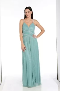 Metallic Knit Long Dress