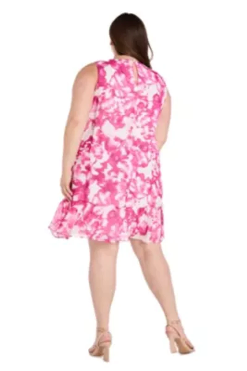 Womens 1Pc Printed Trapeze Dress