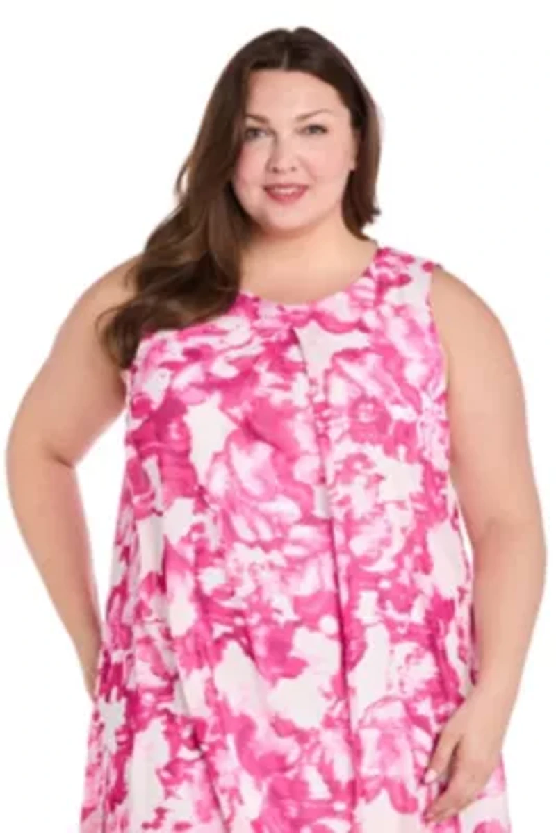 Womens 1Pc Printed Trapeze Dress