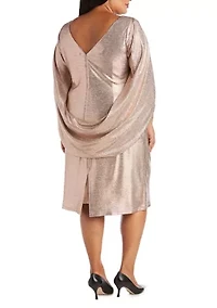 Cocktail Dress with Draped Sleeves