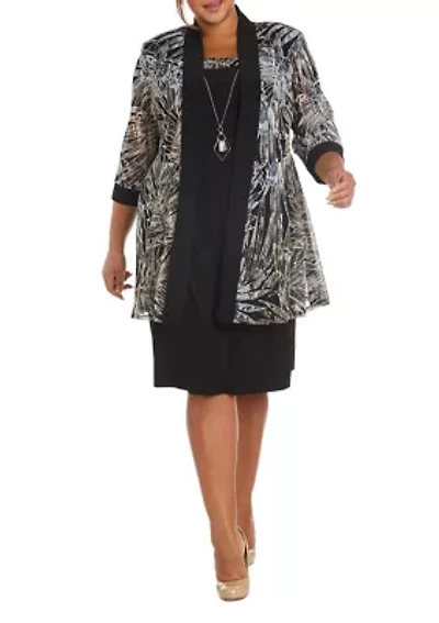Printed Jacket and Dress Set