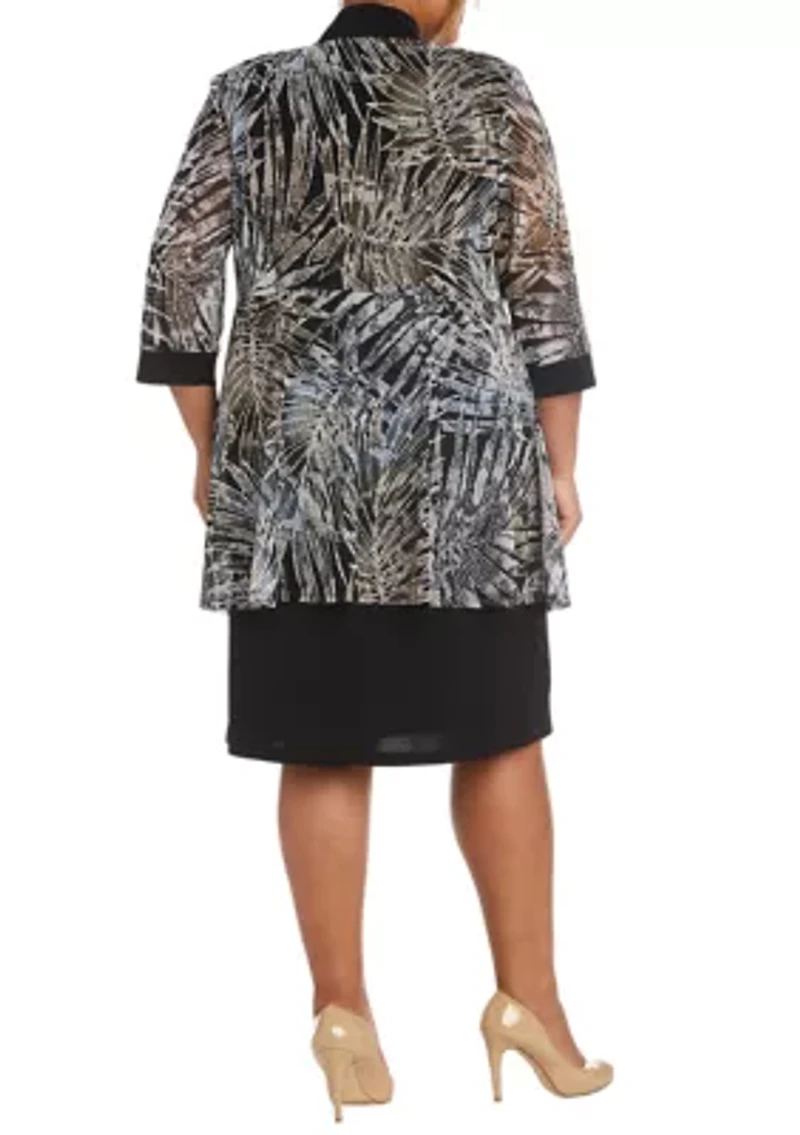 Printed Jacket and Dress Set