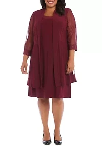 Mesh Panel Jacket Dress