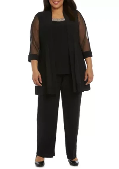 Bead Neck Mock 2 Pc Pant