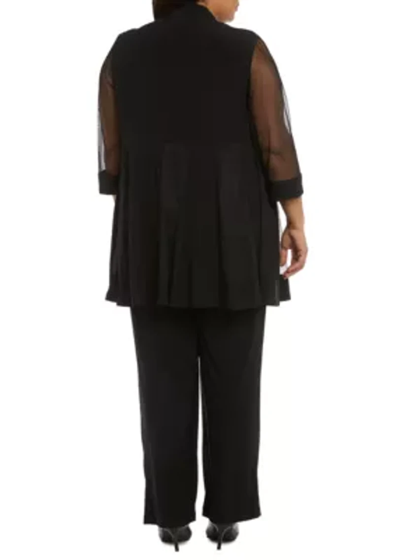 Bead Neck Mock 2 Pc Pant