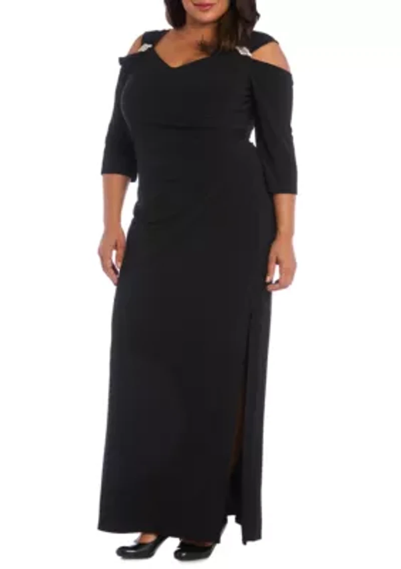 Plus Cold Shoulder Party Dress