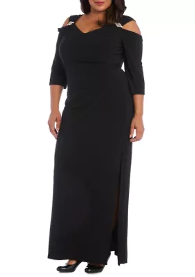 Plus Cold Shoulder Party Dress