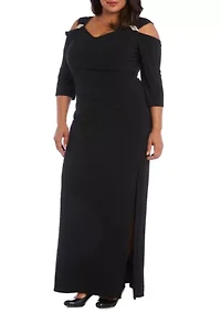 Plus Cold Shoulder Party Dress