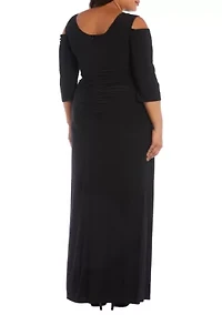 Plus Cold Shoulder Party Dress